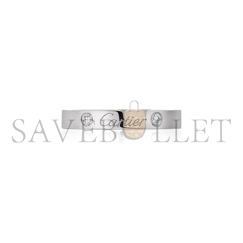 CARTIER C DE CARTIER WEDDING RING, WIDTH 3 MM, 2 DIAMONDS B4077800